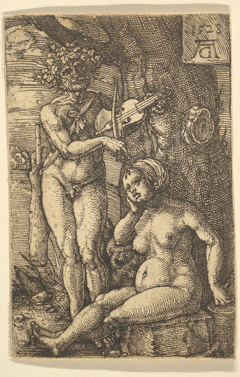 Orpheus und Eurydike, 1528 von Heinrich Aldegrever
