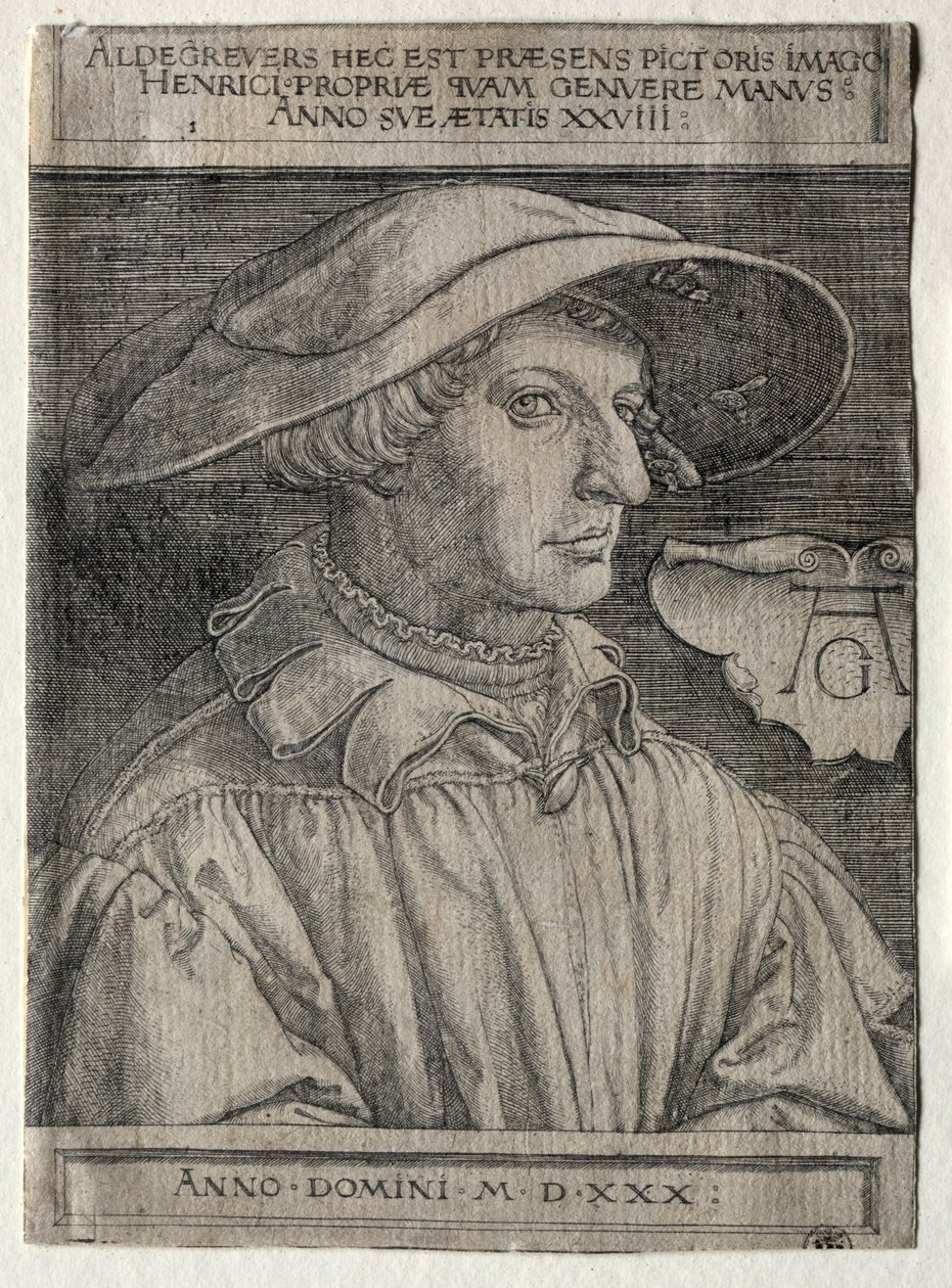 Selbstporträt, 1530 von Heinrich Aldegrever