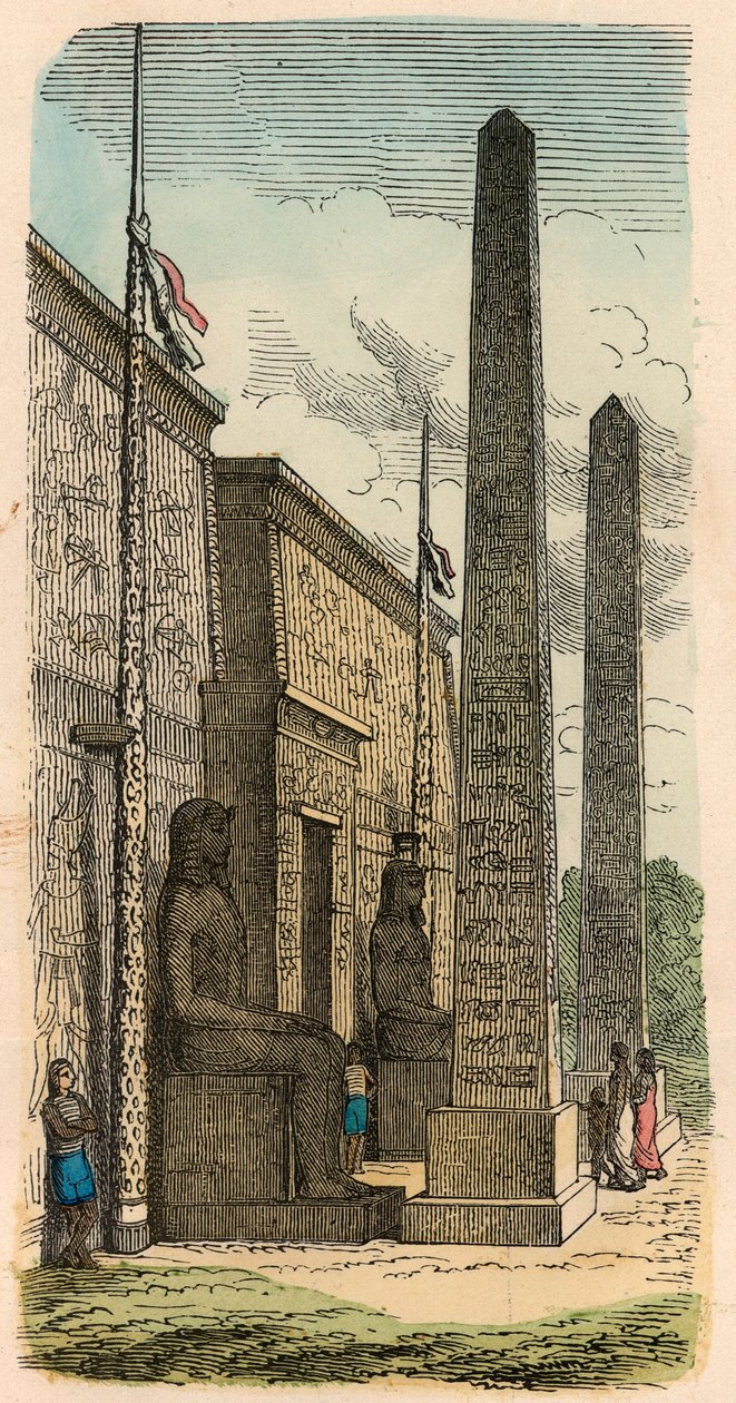 Antikes Ägypten: Eingang eines Palasttempels von Heinrich Leutemann
