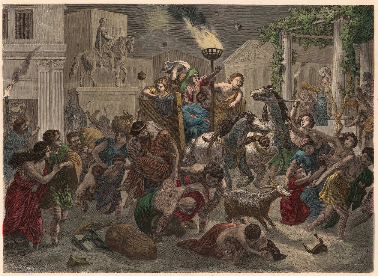 Antikes Rom: Ausbruch des Vesuvs, 79 n. Chr. von Heinrich Leutemann