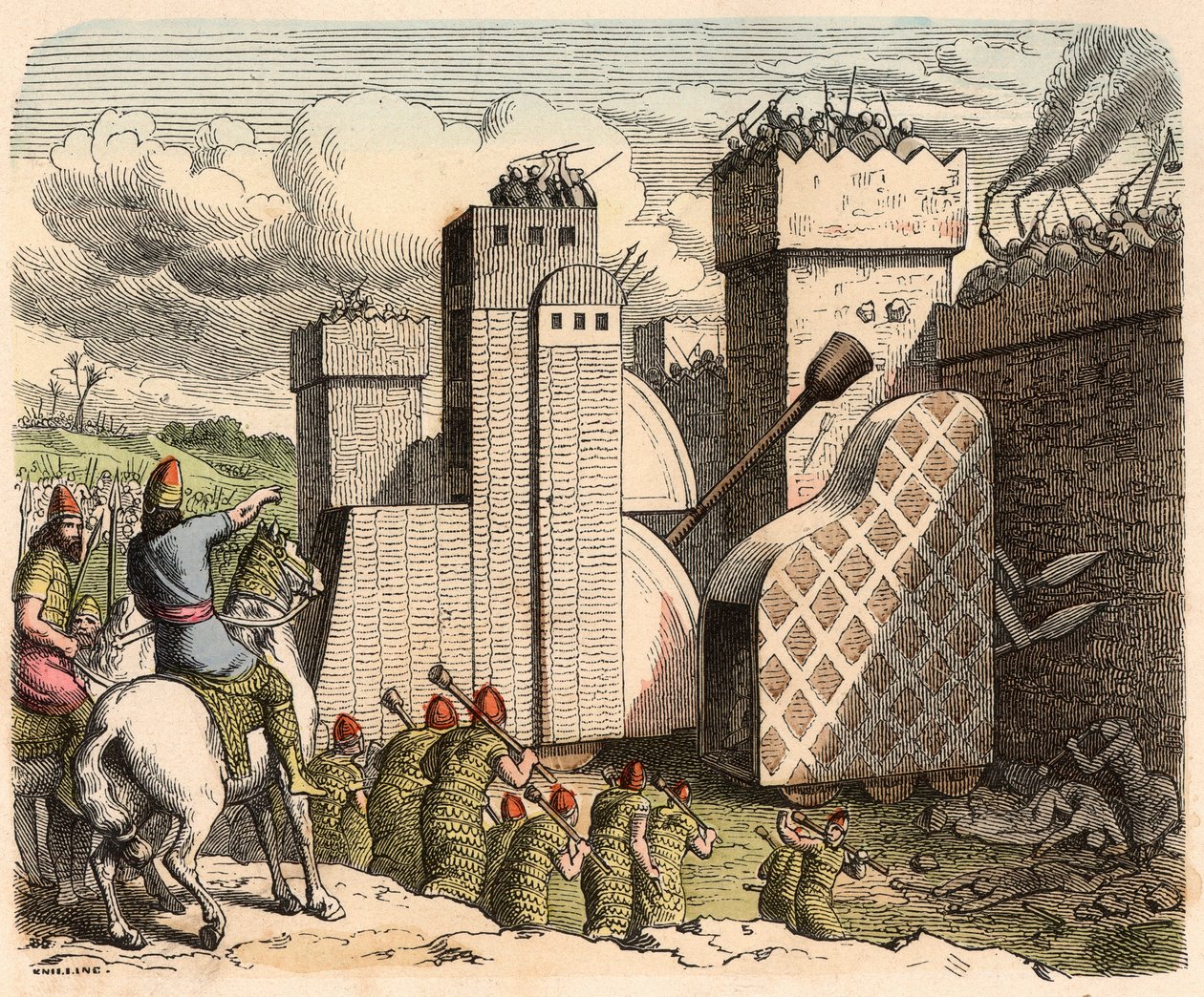 Mesopotamien, Assyrien: Erstürmung einer Festung von Heinrich Leutemann