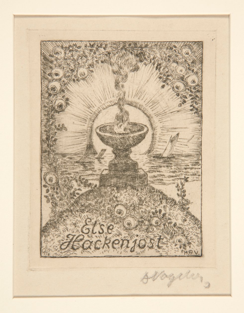 Exlibris: Else Hackenjost von Heinrich Vogeler