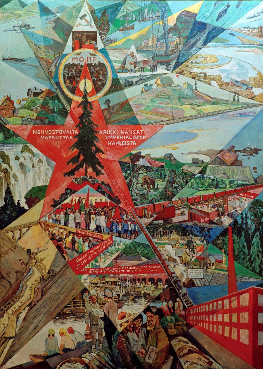 Karelien und Murmansk Agitationspanel, 1926 von Heinrich Vogeler