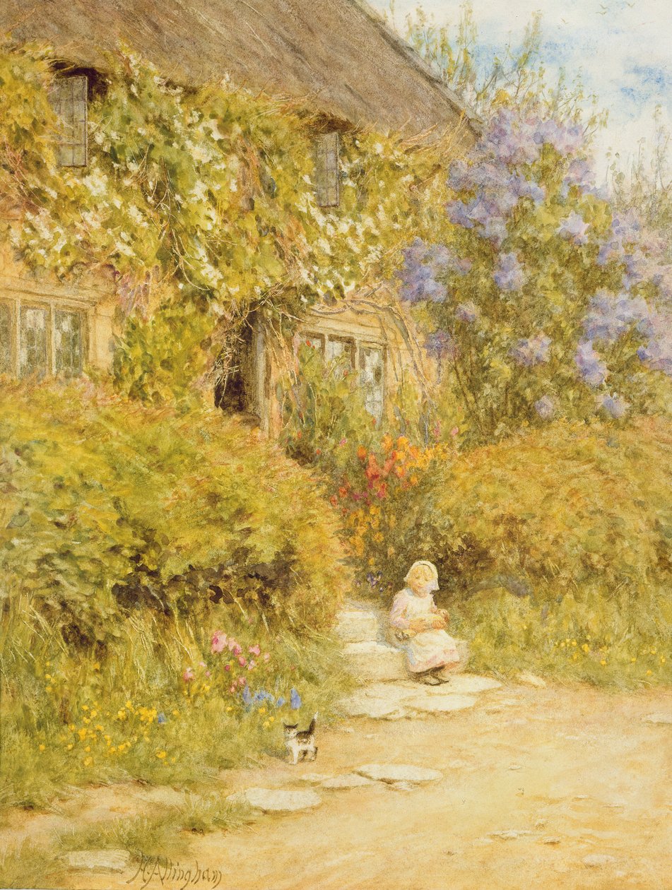 Ein Cottage in der Nähe von Crewkerne von Helen Allingham