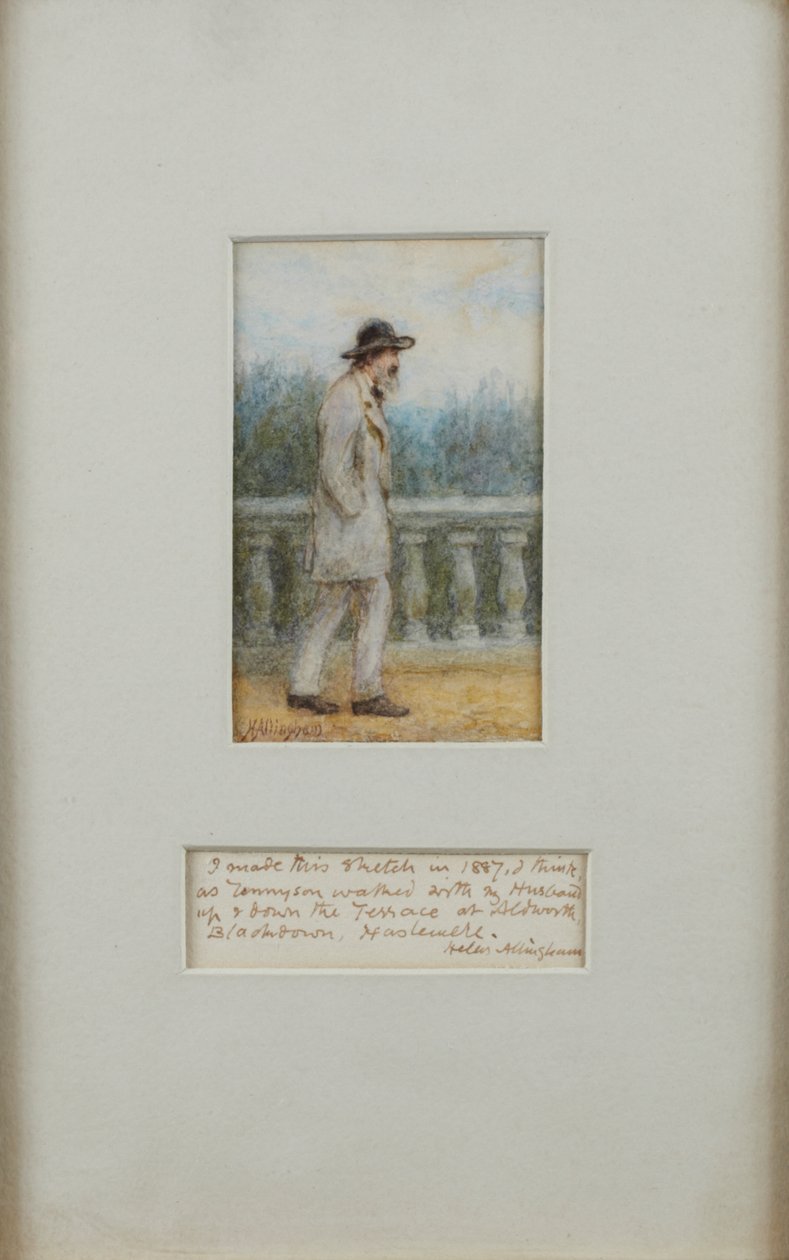 Alfred, Lord Tennyson in seinem Garten von Helen Allingham