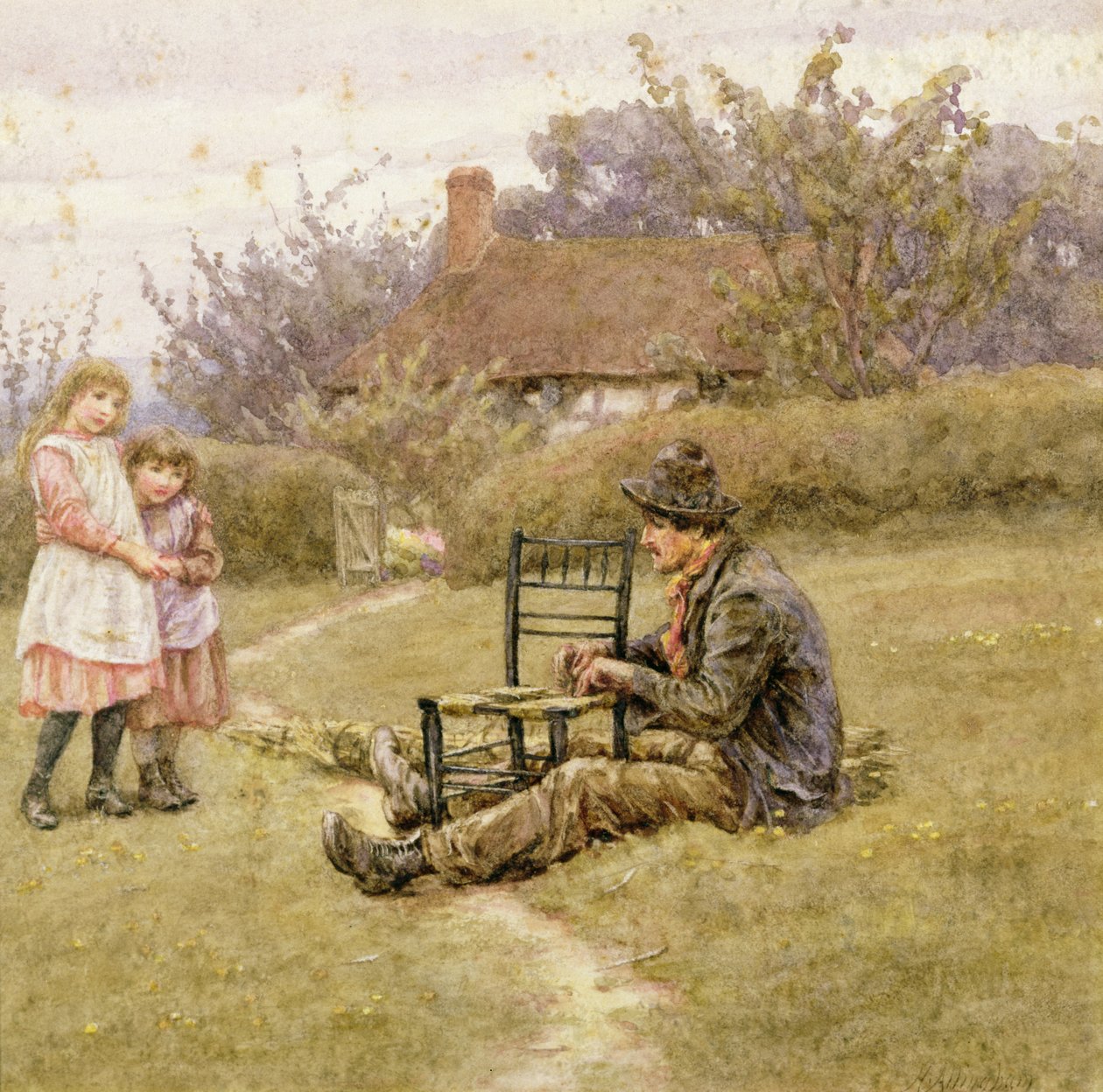 Stuhlreparateur von Helen Allingham