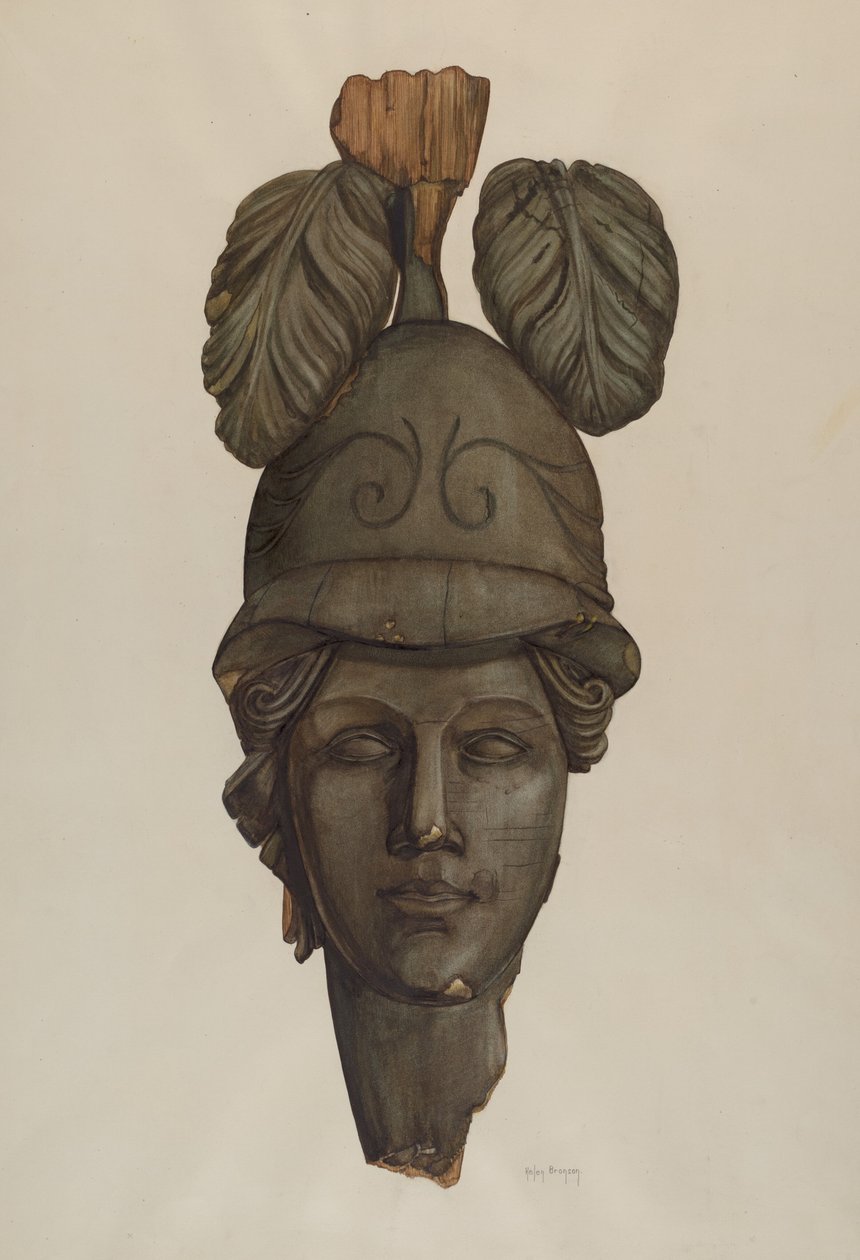 Kopf einer Statue: Minerva von Helen Bronson