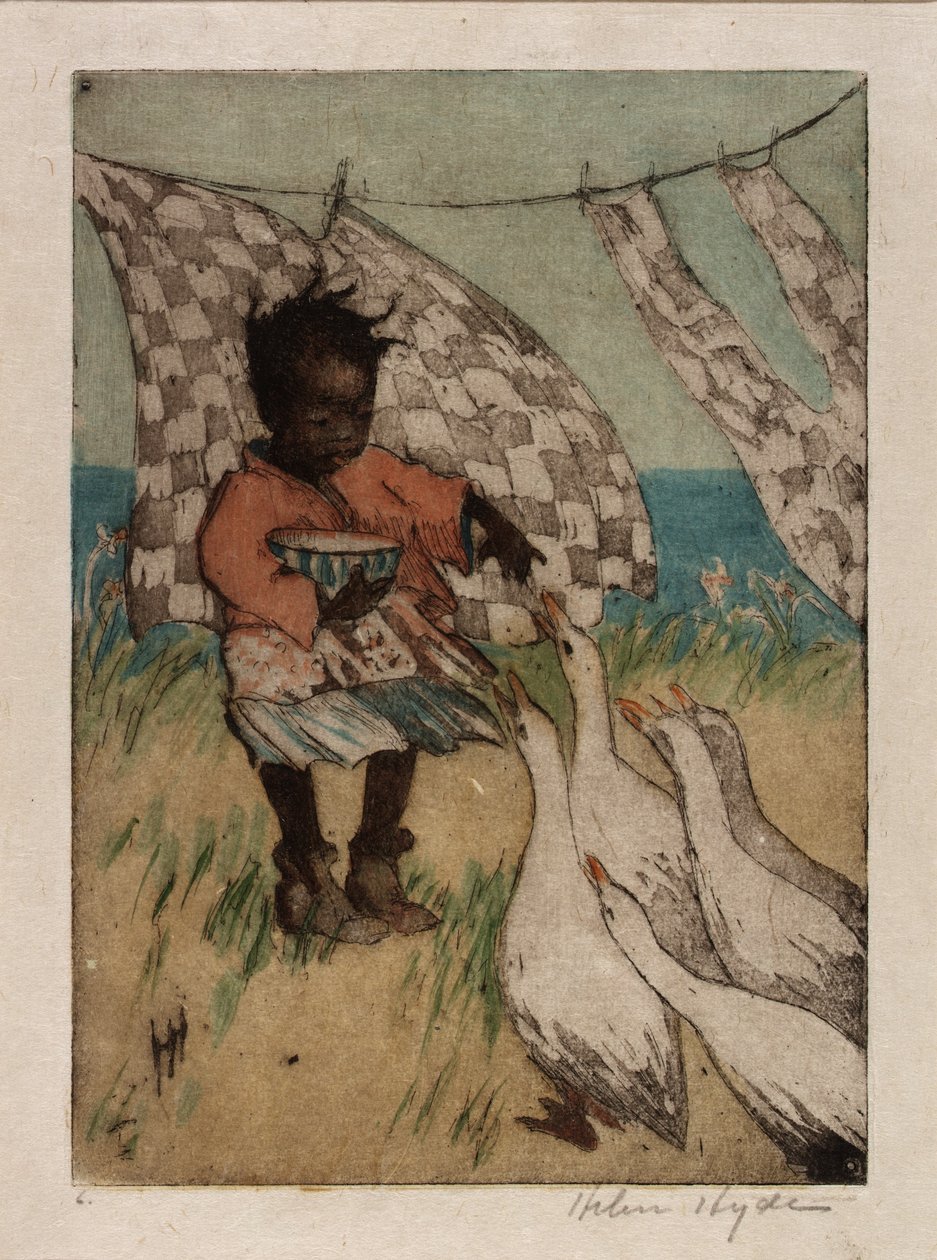 Die Gänse füttern von Helen Hyde