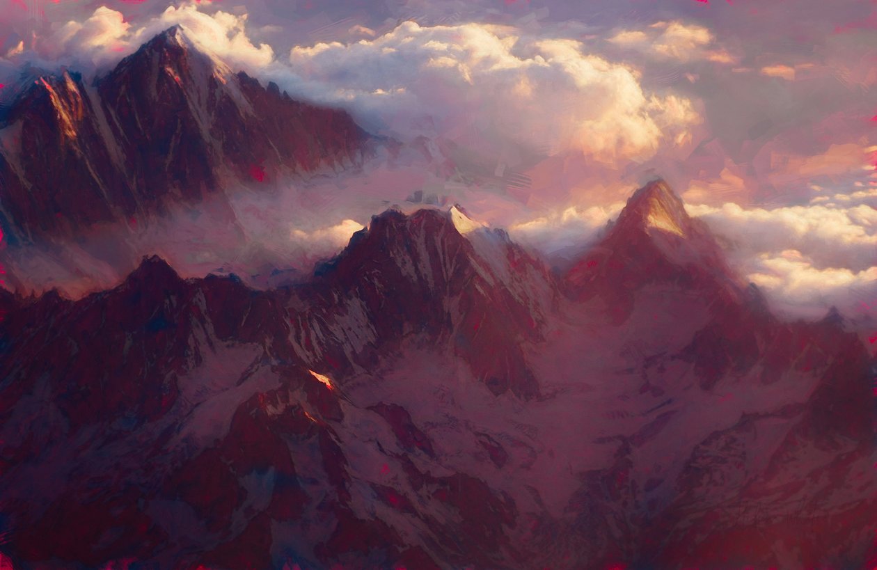 Alpines Morgengrauen von Helen White