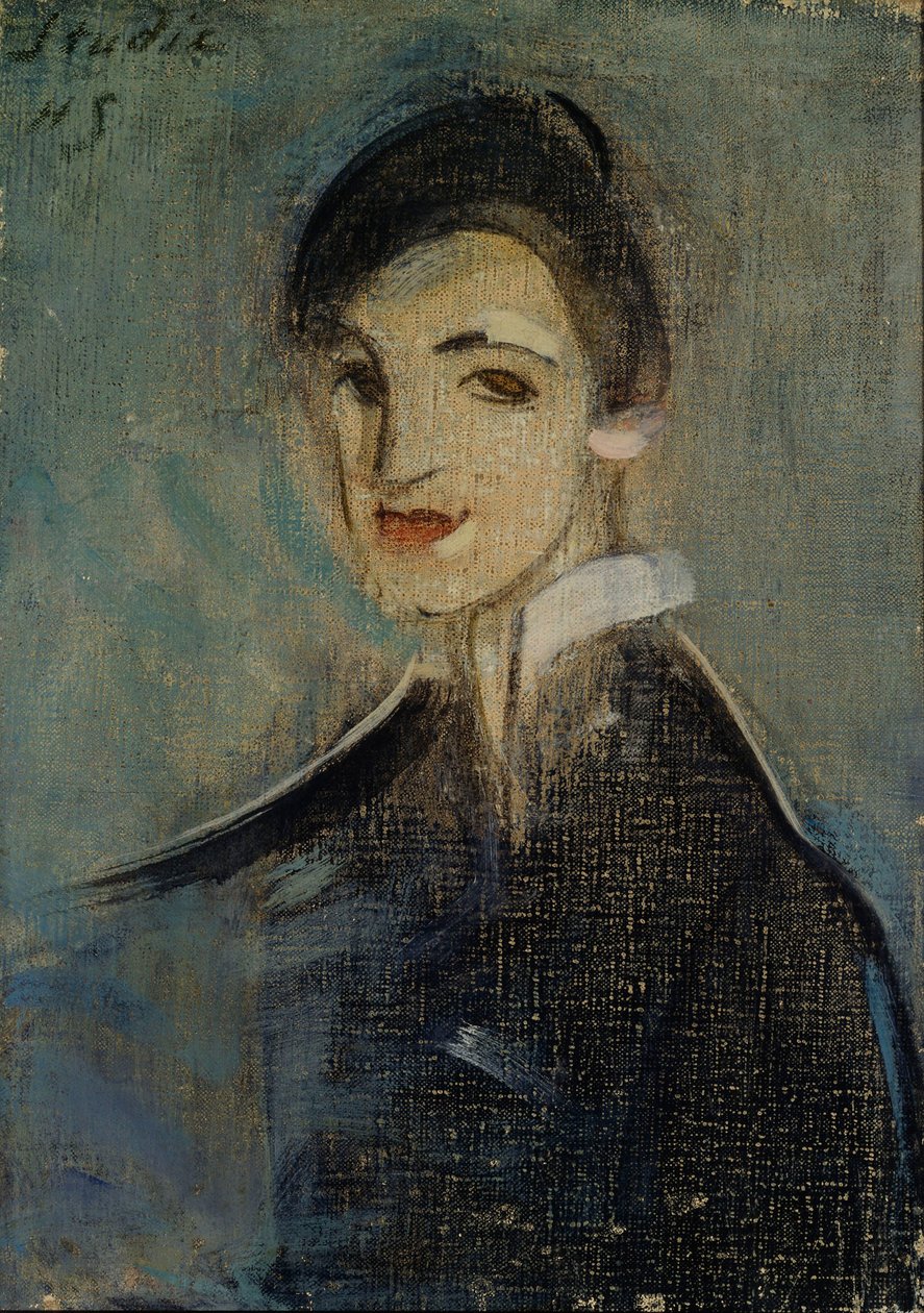 Sänger in Schwarz, 1916-1917 von Helene Schjerfbeck