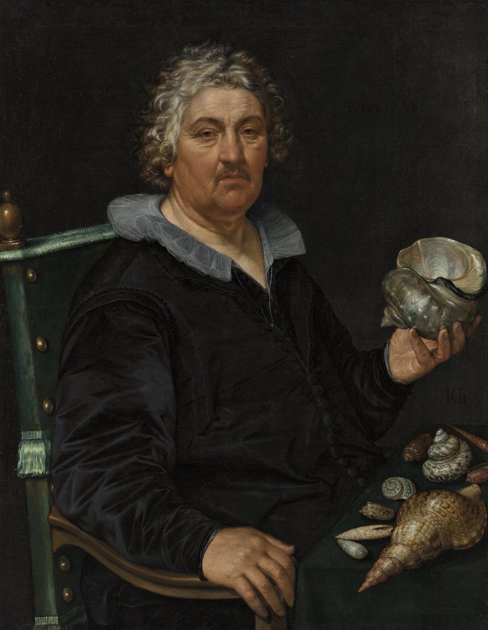 Porträt des Haarlemer Muschelsammlers Jan Govertsen van der Aer von Hendrik Goltzius