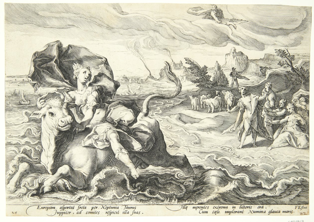 Die Entführung Europas von Hendrick Goltzius