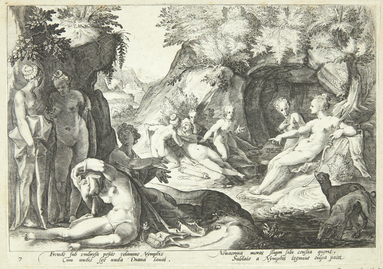 Diana entdeckt Kallistos Schwangerschaft von Hendrick Goltzius
