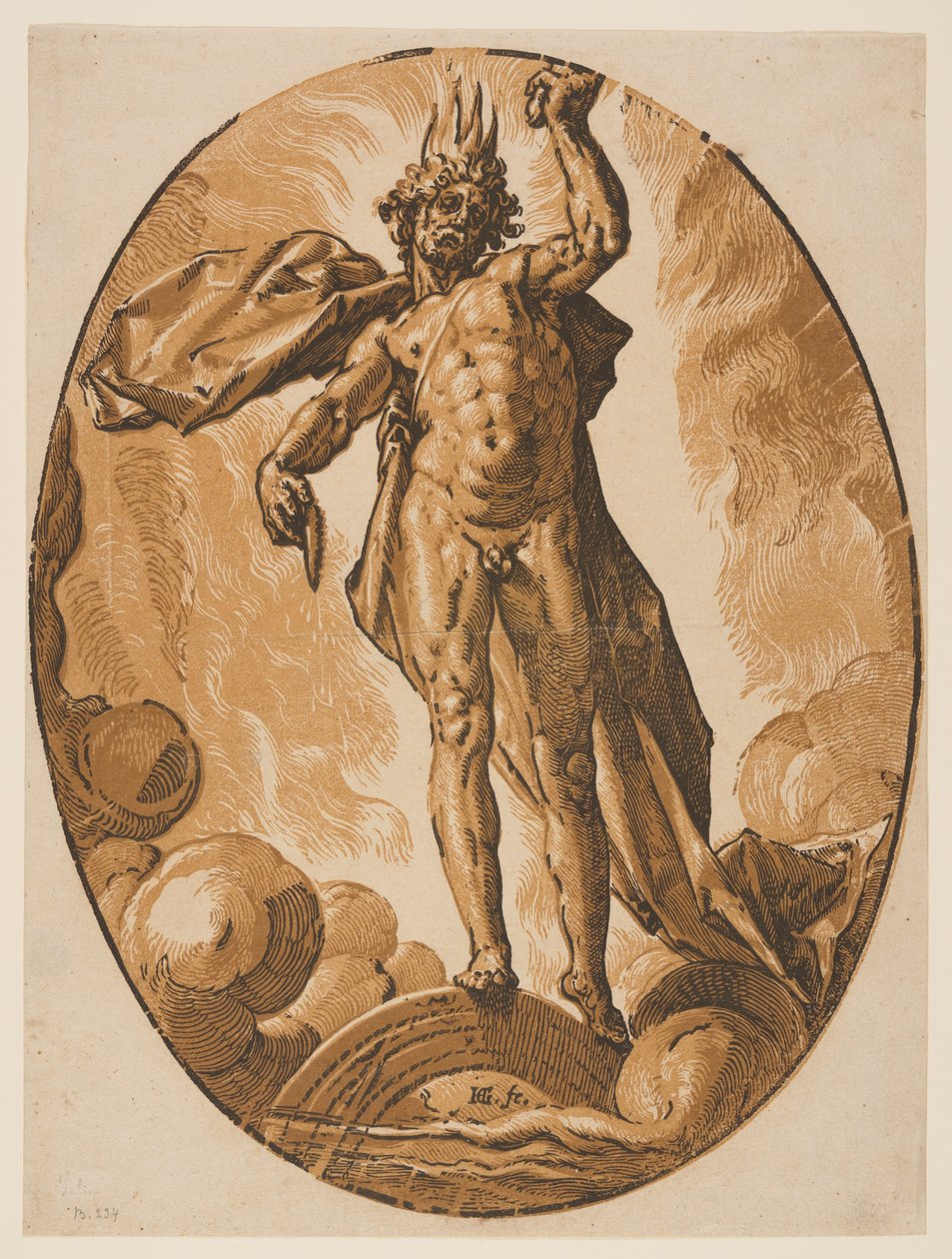 Helios, aus Die Gottheiten von Hendrick Goltzius