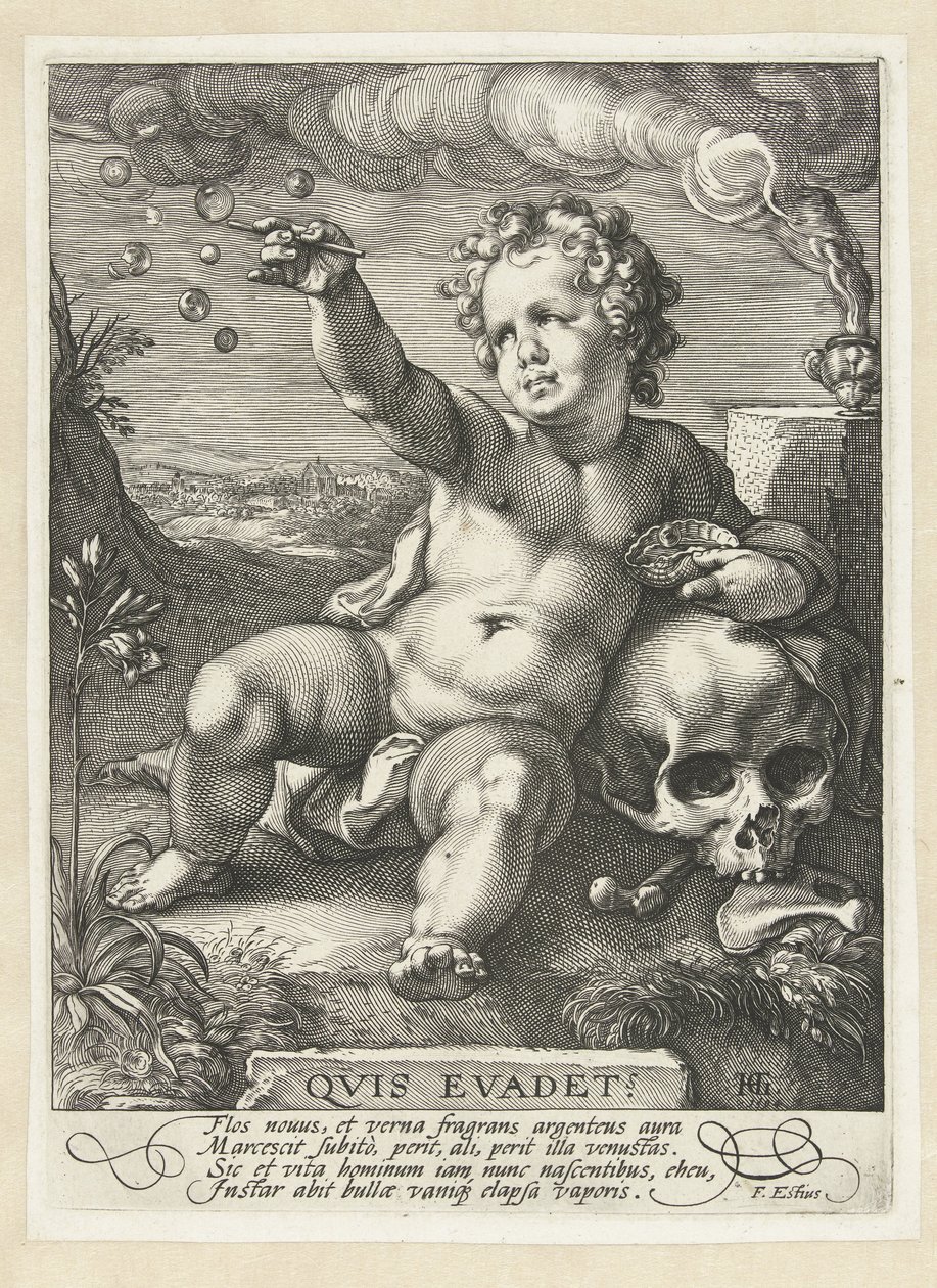 Homo bulla von Hendrick Goltzius