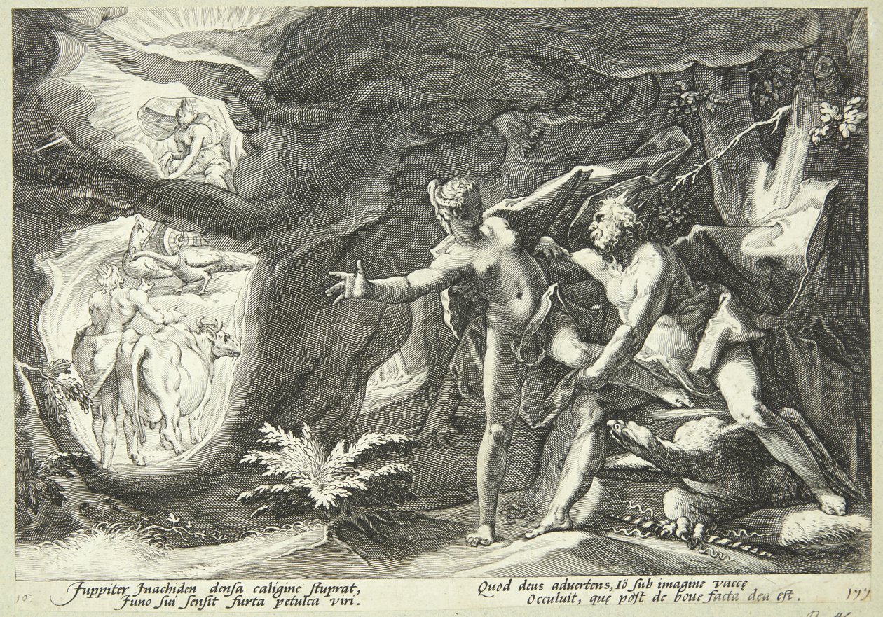 Jupiter und Io von Hendrick Goltzius