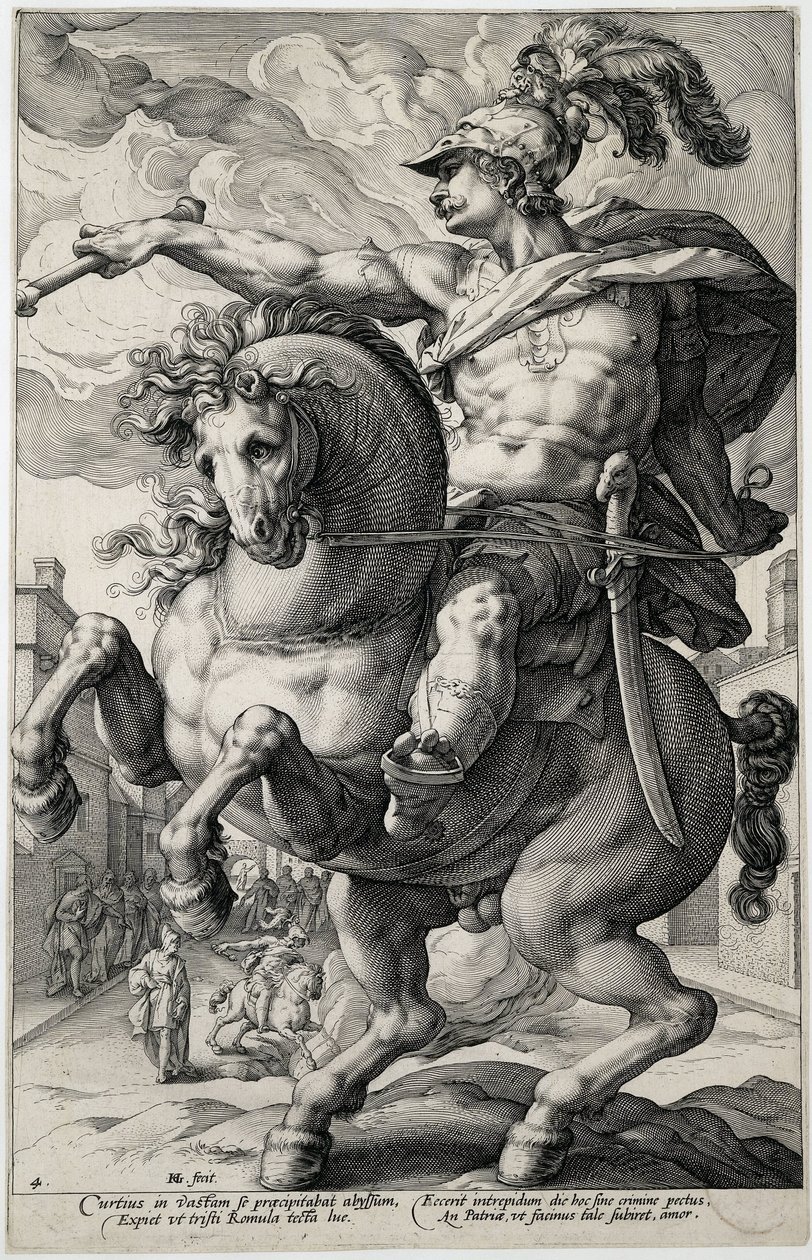 Marcus Curtius von Hendrick Goltzius