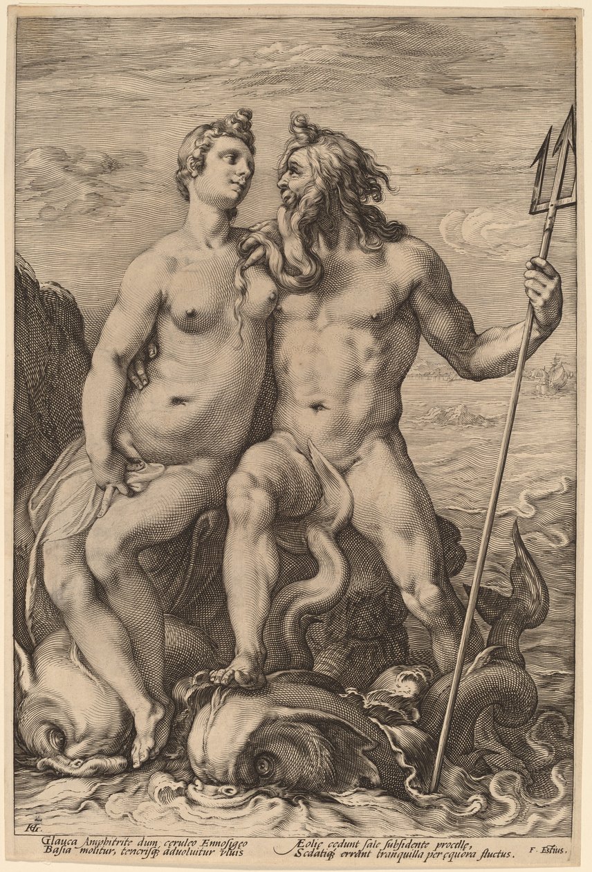 Neptun und Amphitrite von Hendrick Goltzius