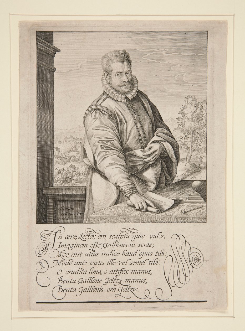 Porträt von Philip Galle von Hendrick Goltzius