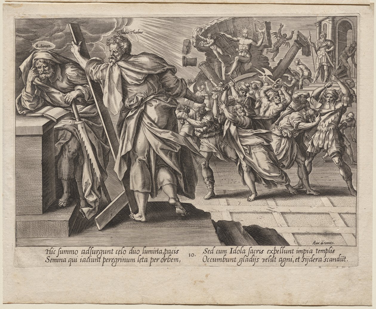 Sts. Judas Thaddäus und Simon der Zelot von Hendrick Goltzius