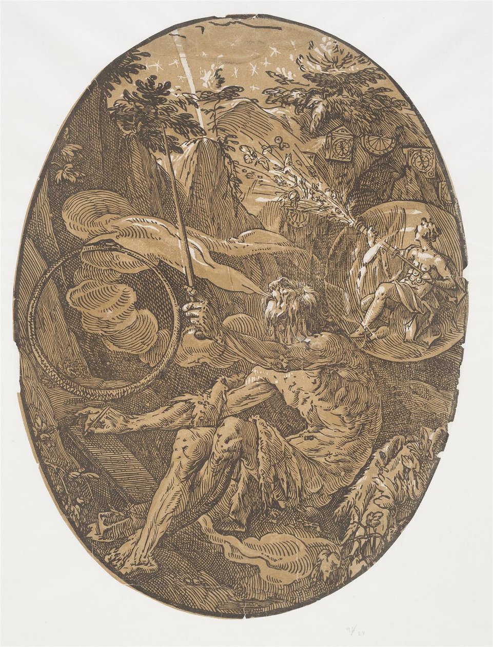 Die Höhle der Ewigkeit (Der Magier) von Hendrick Goltzius