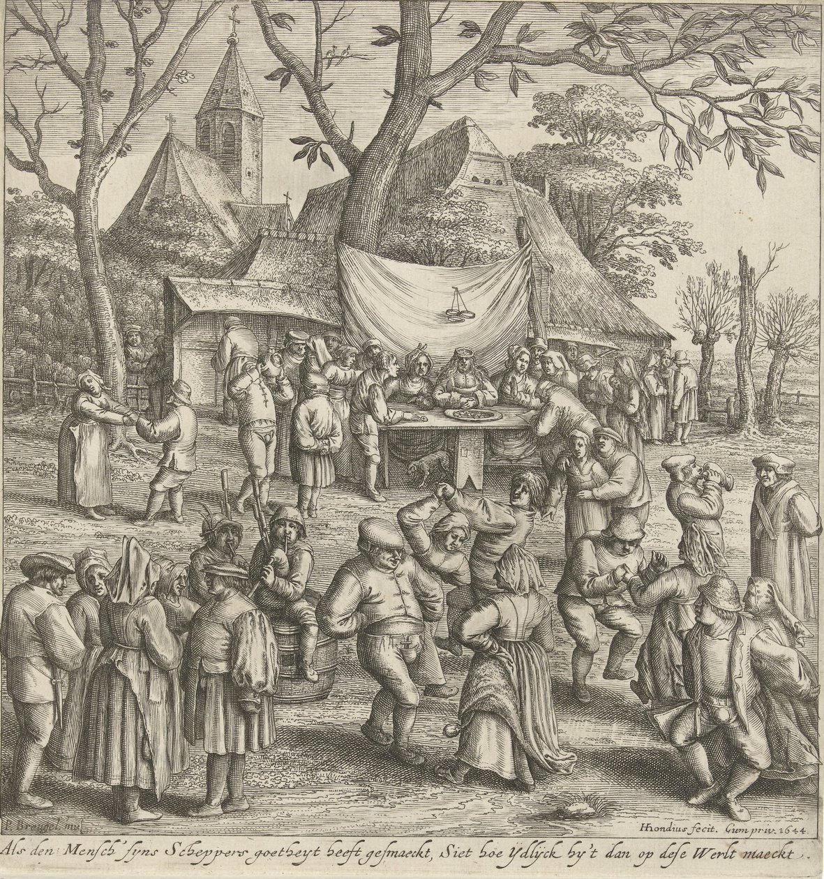 Bauernhochzeit von Hendrick Hondius (I)