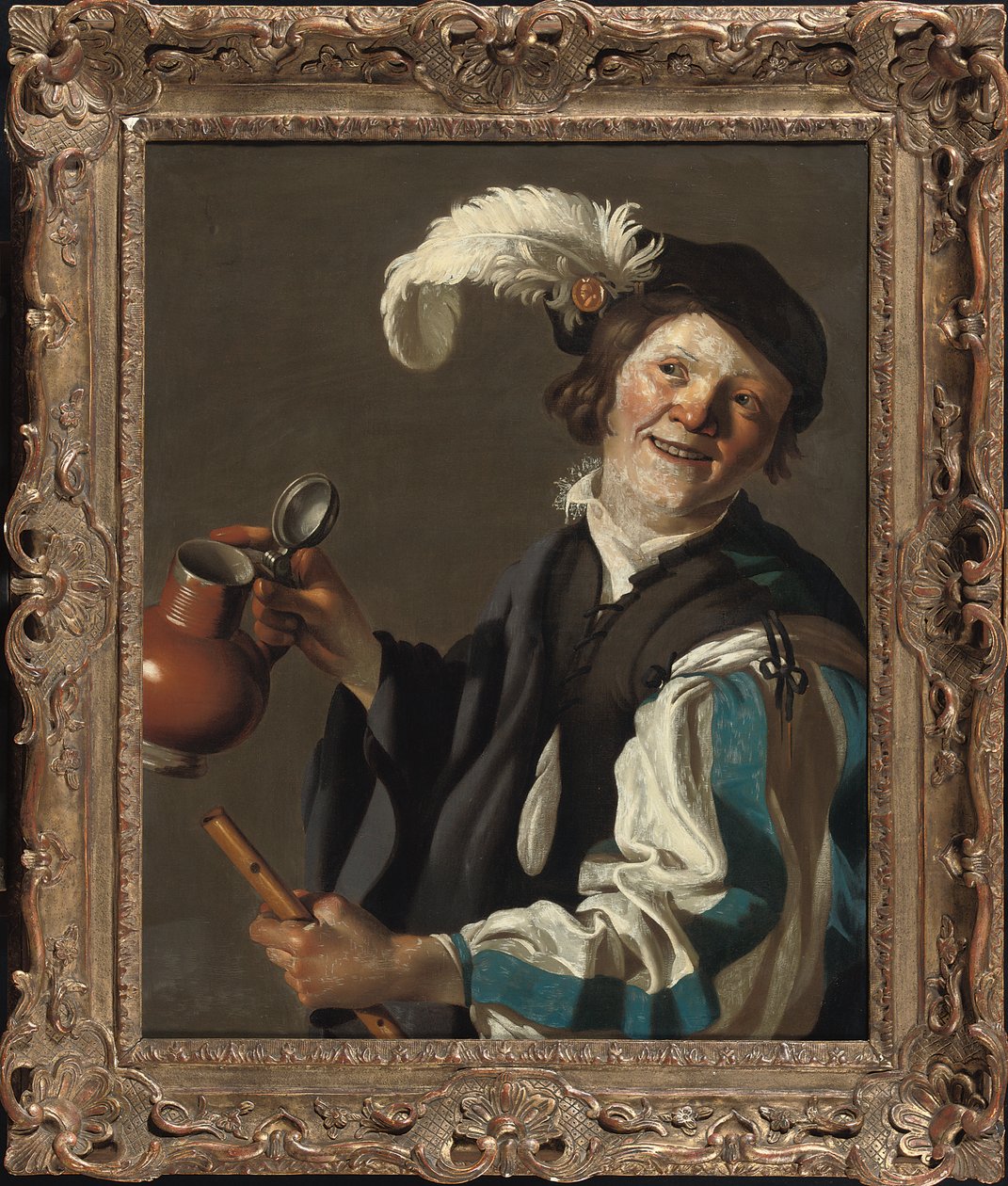 Ein Junge mit einer Flöte und einem Krug von Hendrick Jansz Terbrugghen
