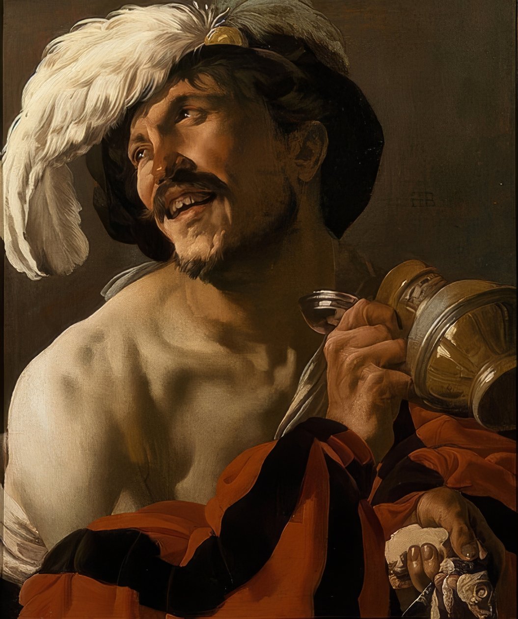 Der fröhliche Trinker von Hendrick ter Brugghen