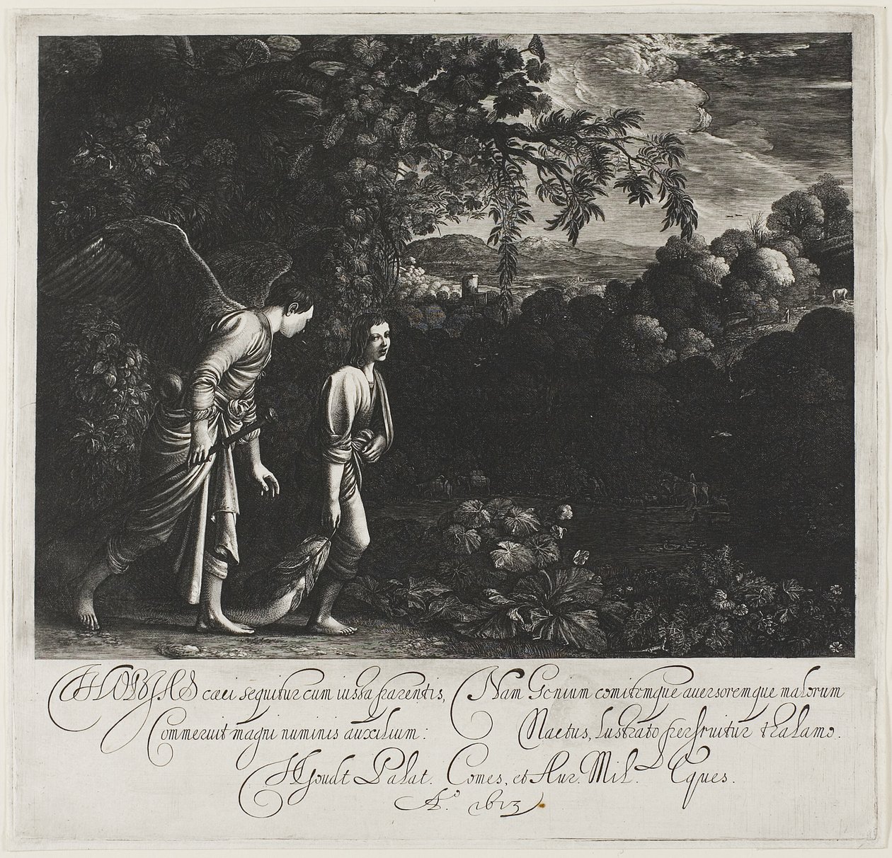 Tobias und der Engel von Hendrick von Goudt