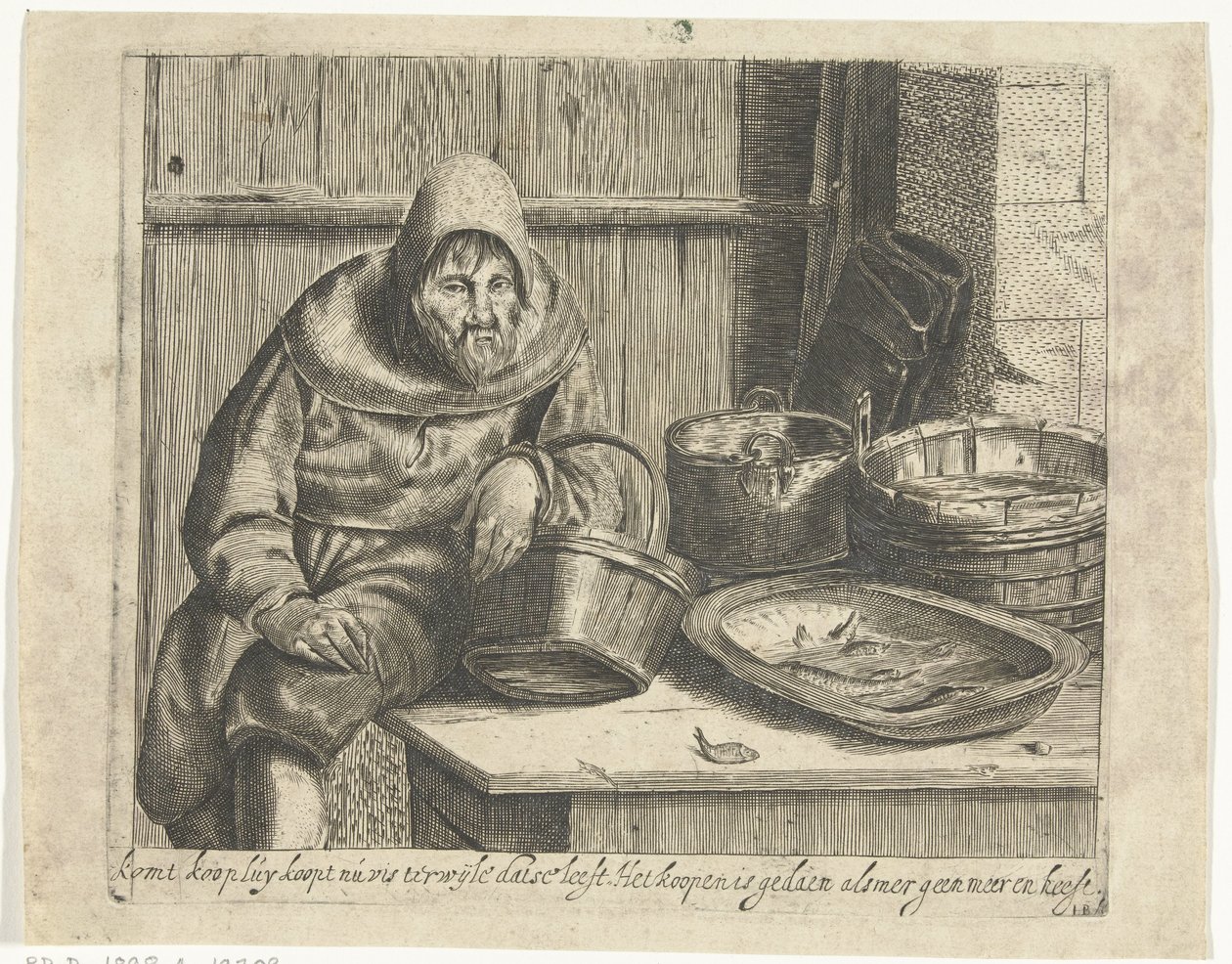 Fischverkäufer von Hendrik Bary