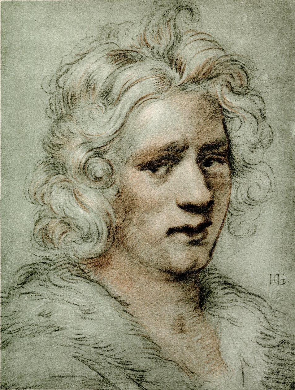 Kopfstudie eines jungen Mannes von Hendrik Goltzius