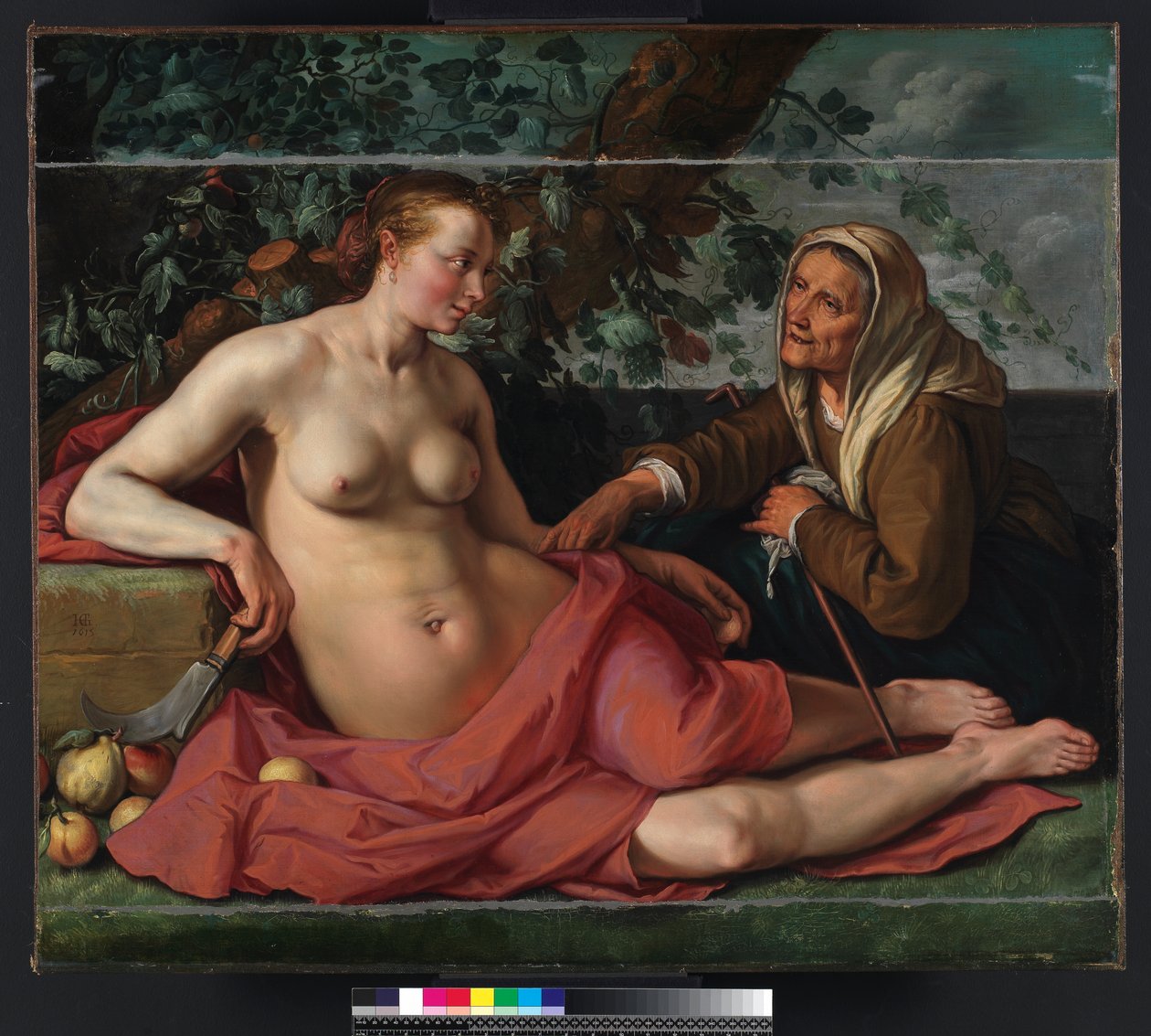 Vertumnus und Pomona von Hendrik Goltzius