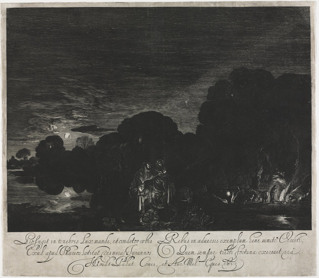 Die Flucht nach Ägypten (Nacht) von Hendrik Goudt