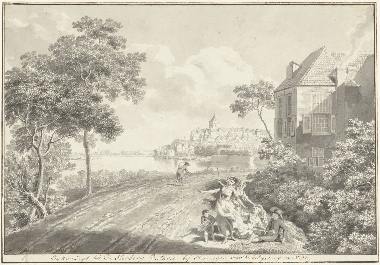 Ansicht von Nijmegen von Hendrik Hoogers