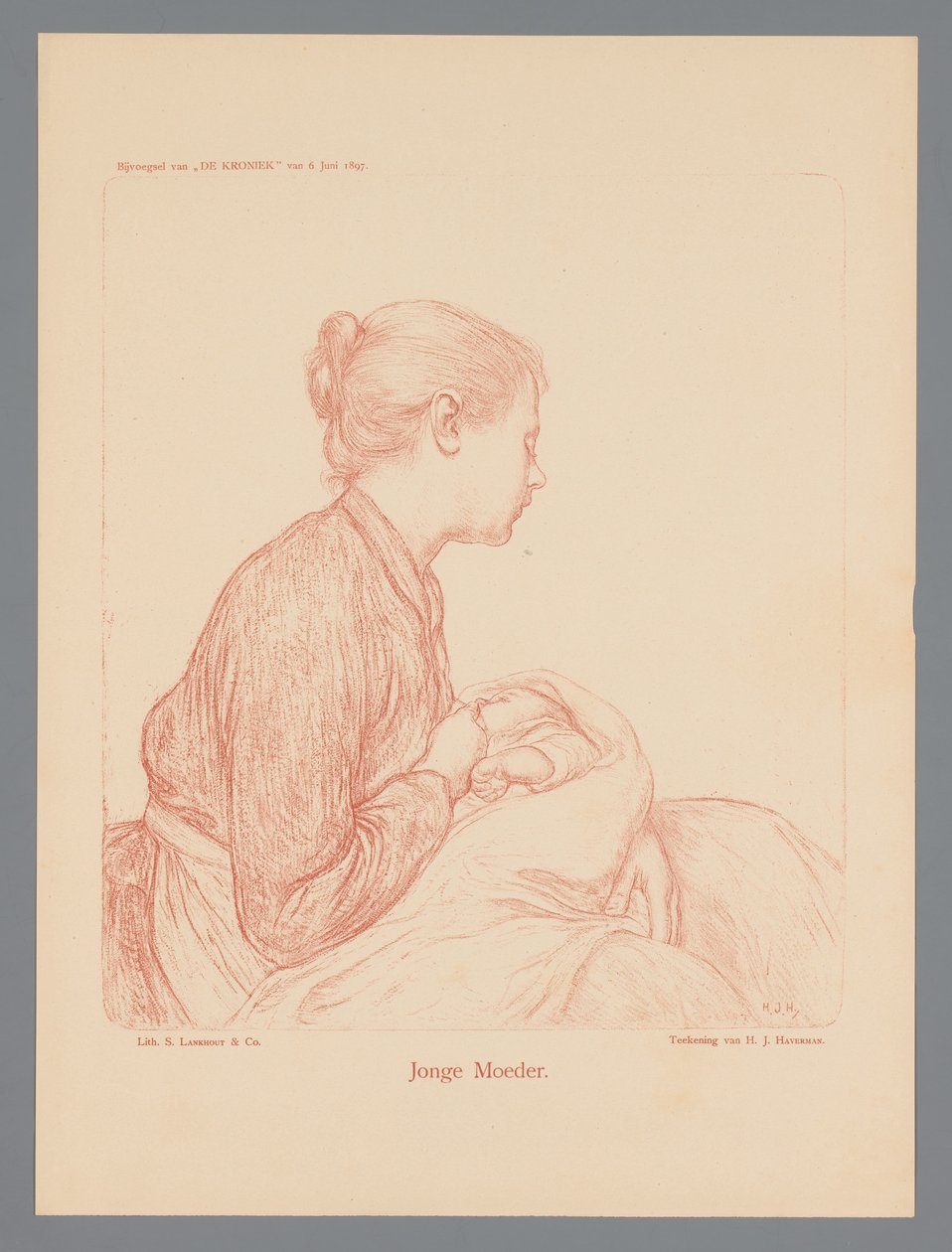 Junge Mutter von Hendrik Johannes Haverman