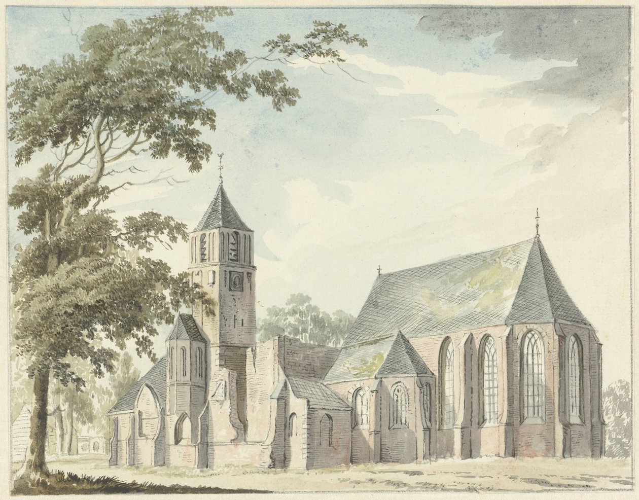 Kirche in Warmond von Hendrik Tavenier
