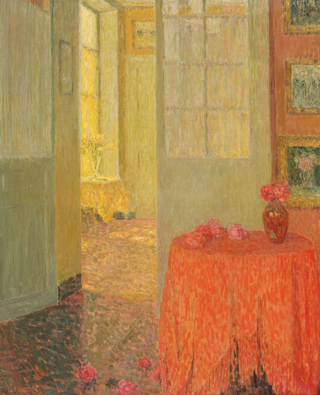 Das rote Tischtuch, Versailles, ca. 1931 von Henri Eugene Augustin Le Sidaner
