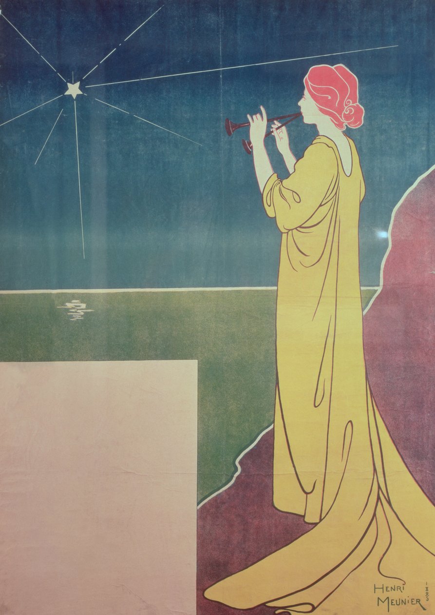 Plakat für das Isaye-Quartett (vor der Beschriftung), 1895 von Georges Meunier