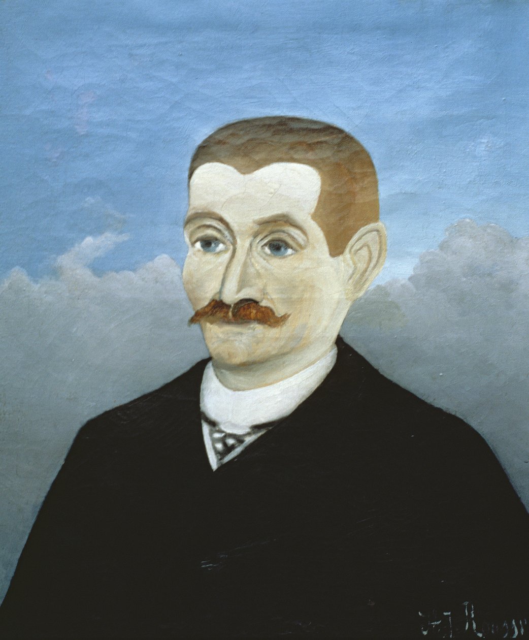 Porträt eines rothaarigen Mannes von Henri Rousseau