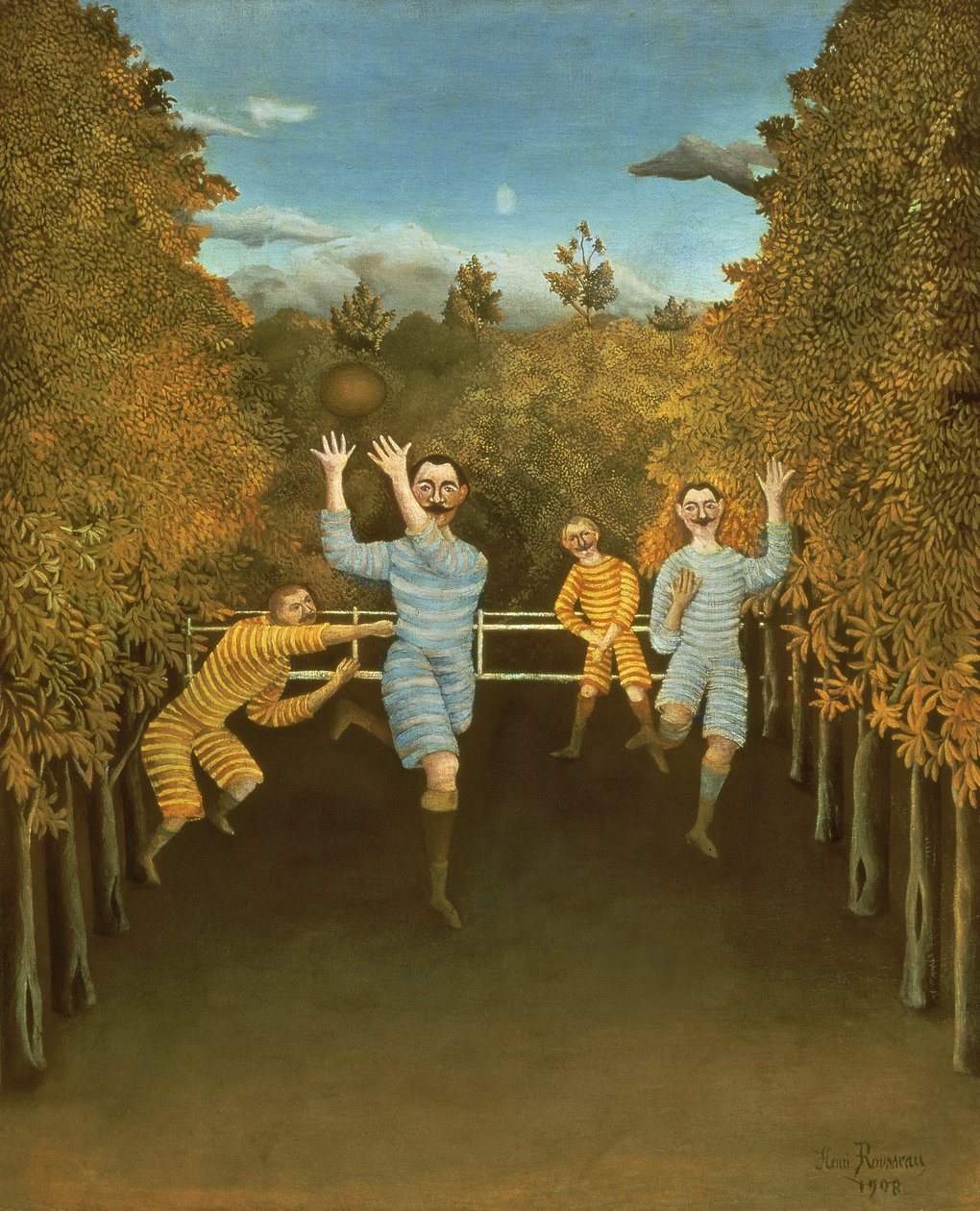 Die Fußballspieler, 1908 von Henri Rousseau