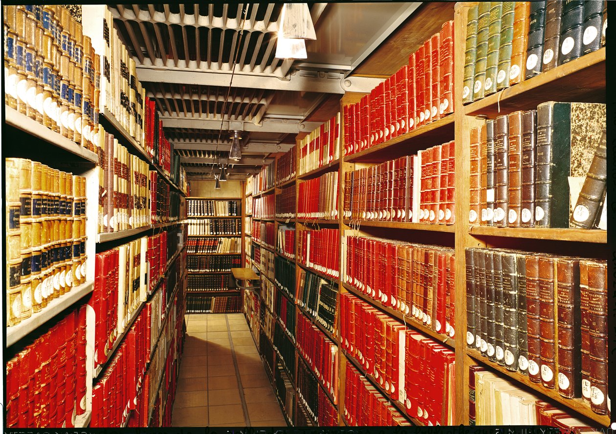 Innenansicht des Druckmateriallagers von Henri Labrouste