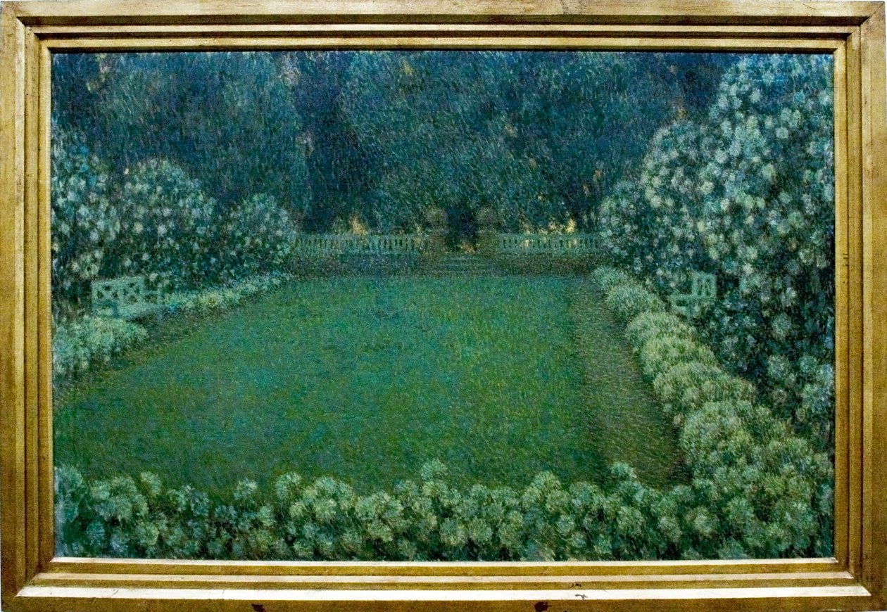 Der weiße Garten in der Dämmerung von Henri Eugene Augustin Le Sidaner