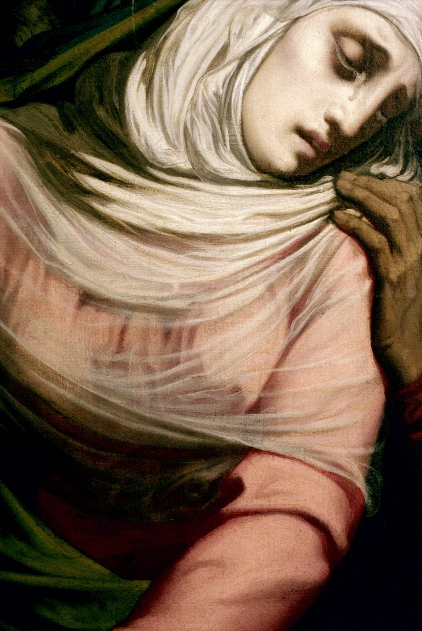 Jungfrau Maria am Fuß des Kreuzes, 1847 (Detail) von Henri Lehmann