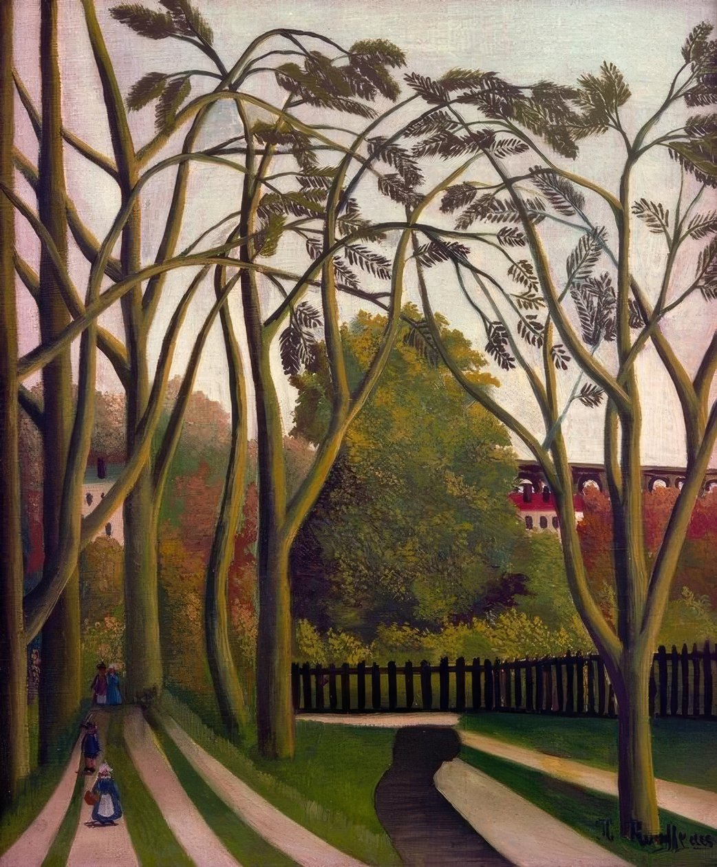 Landschaft an den Ufern der Bièvre bei Bicêtre im Frühling von Henri Rousseau