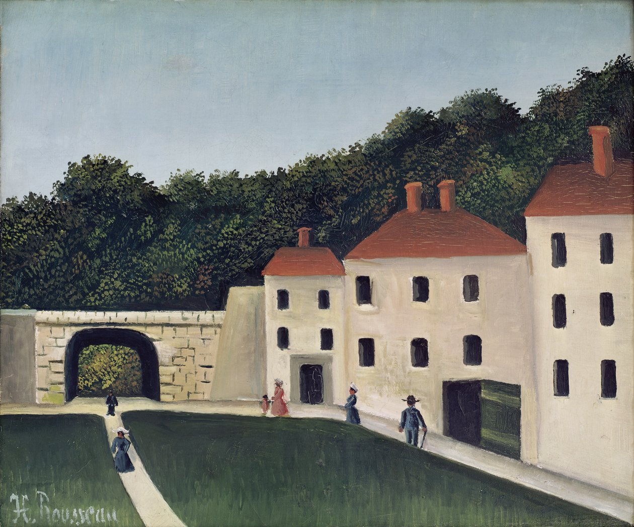 Spaziergänger in einem Park, 1908 von Henri Rousseau
