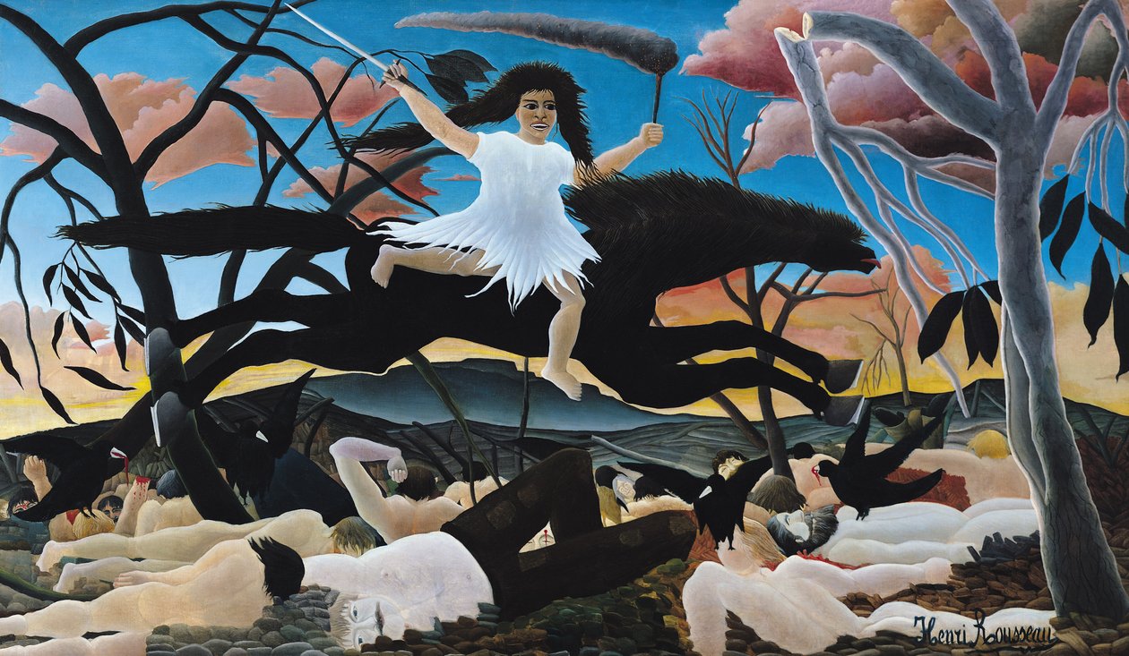 Krieg, oder der Ritt der Zwietracht, 1894 von Henri Rousseau