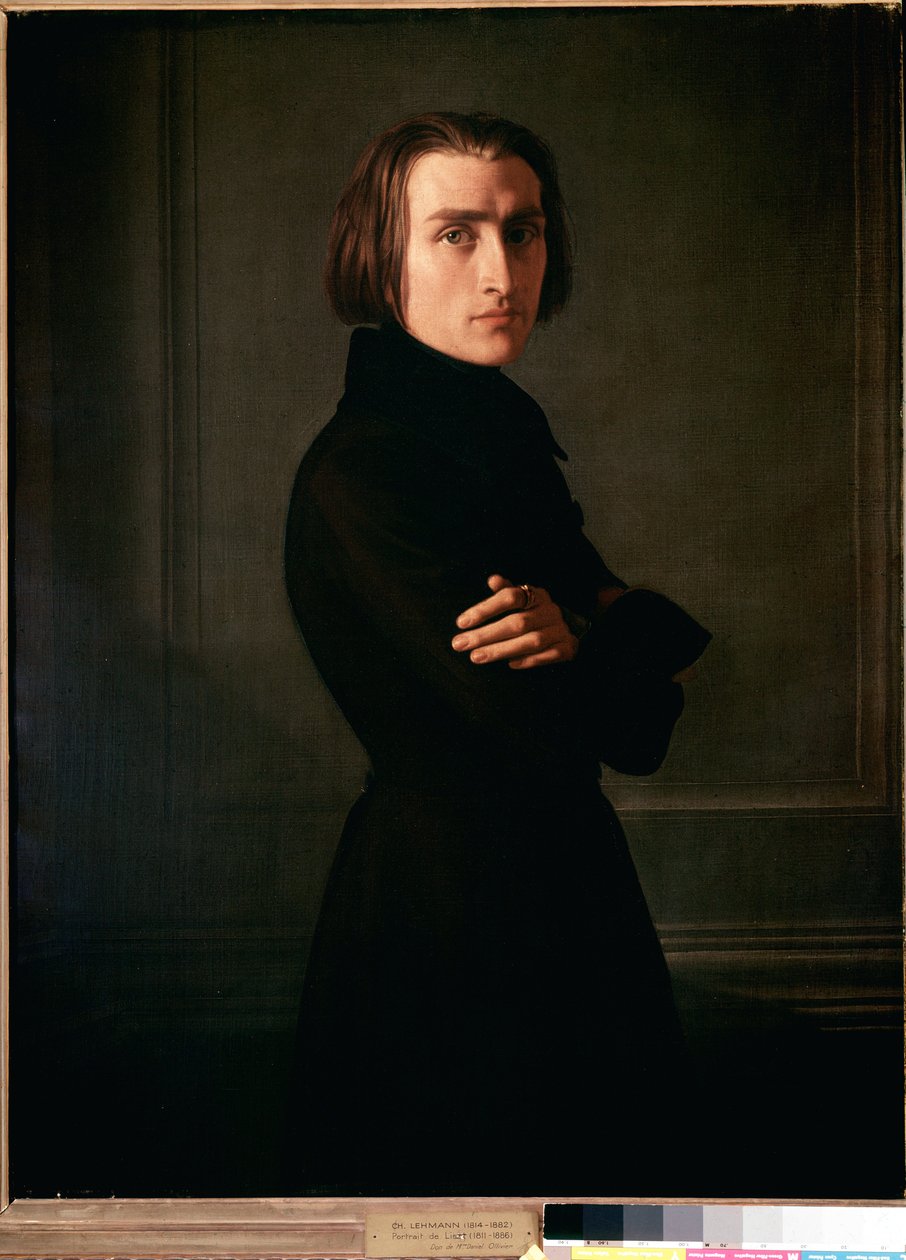 Porträt von Franz Liszt von Henri (1814 82) Lehmann