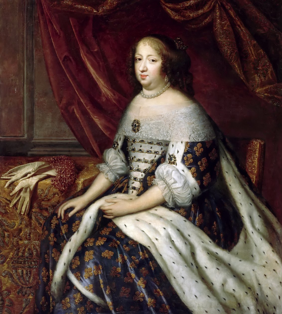 Porträt von Anne von Österreich 1601-1666 von Henri Beaubrun