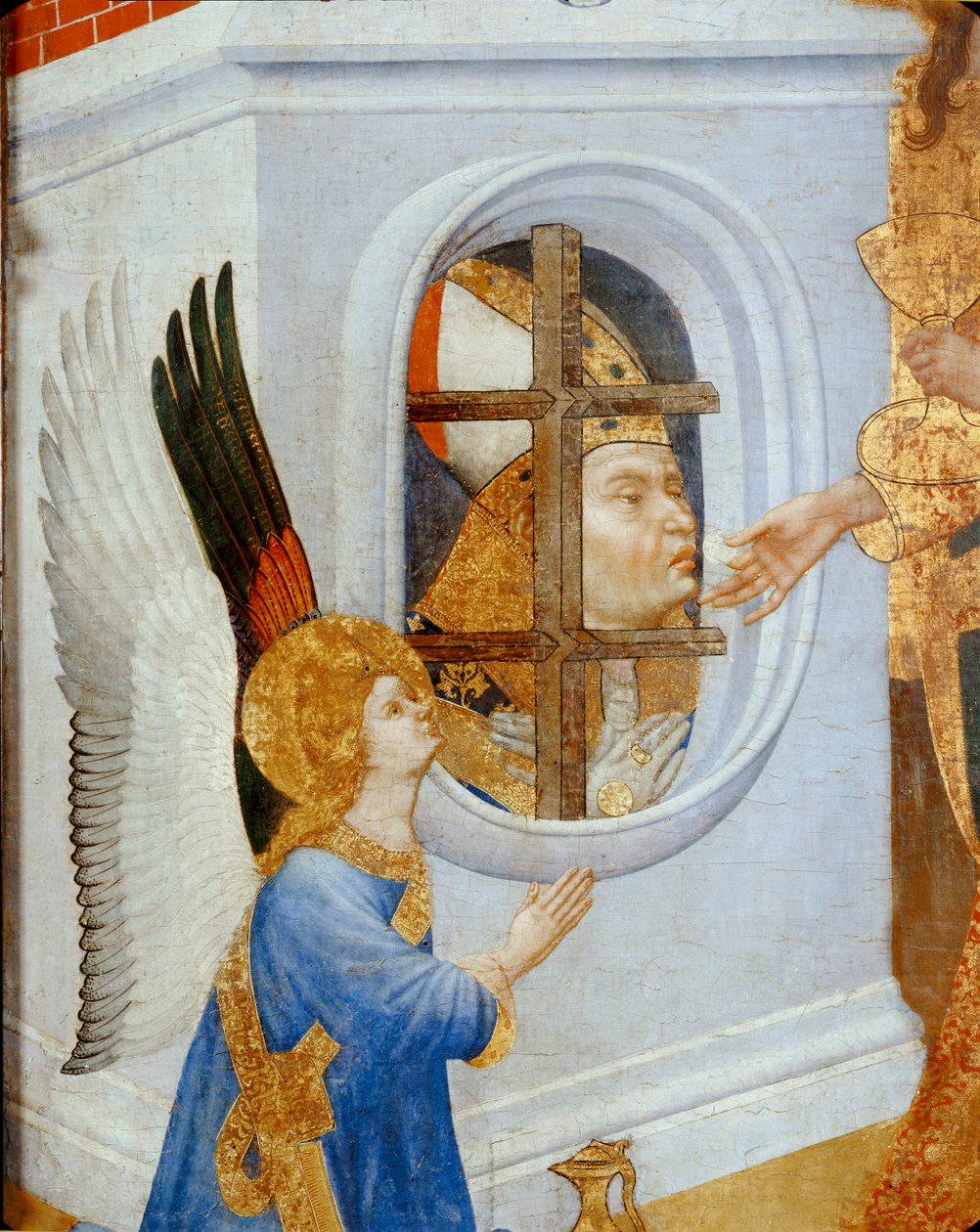 Altar des Heiligen Denis: Kommunion und Martyrium von Henri Bellechose