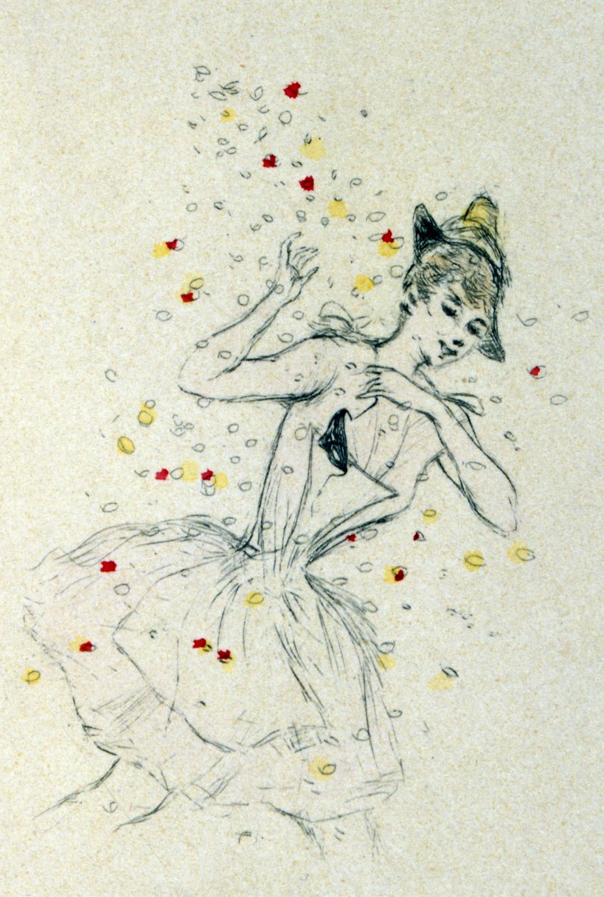 Eine Frau mit Konfetti von Henri Boutet
